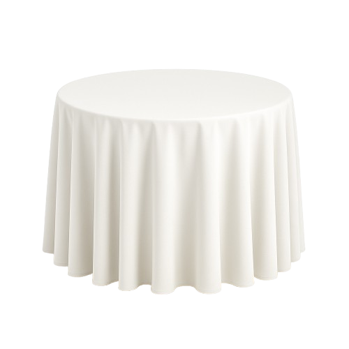 White Round Table Linens